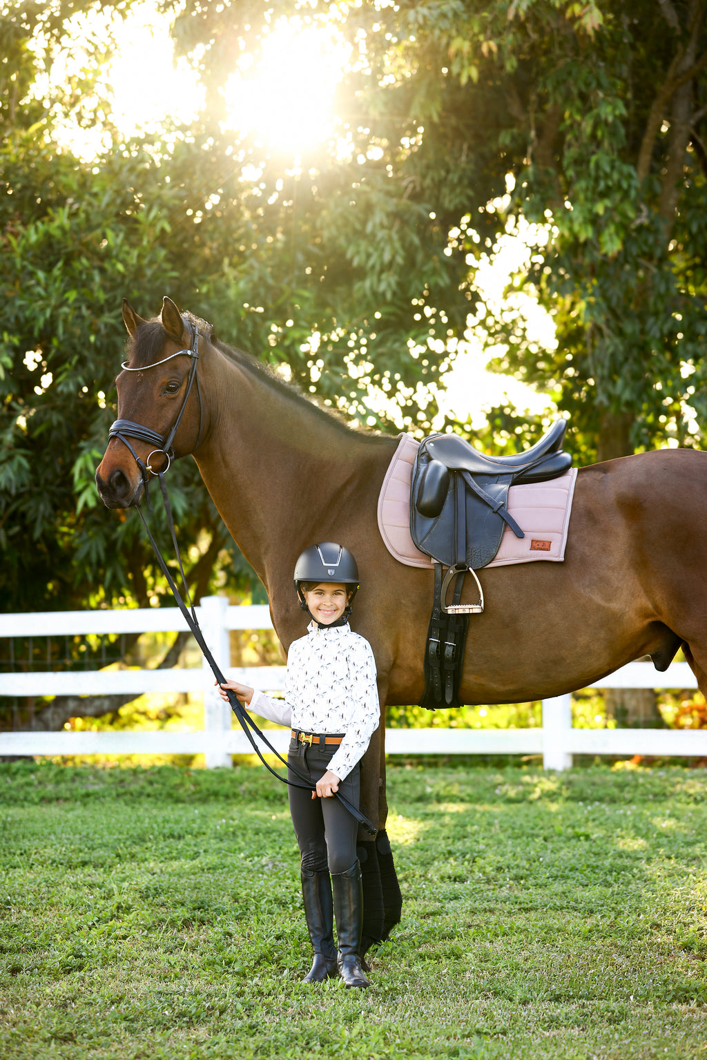 Youth Grey Horse Sun Shirt
