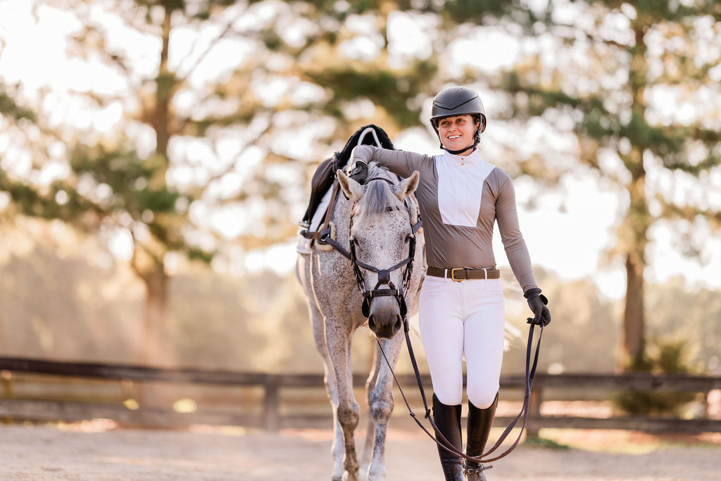 Saddle Taupe Competition Top