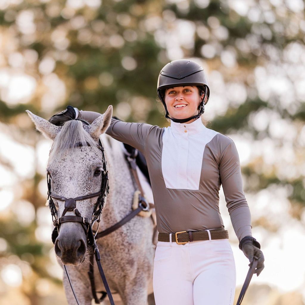Saddle Taupe Competition Top