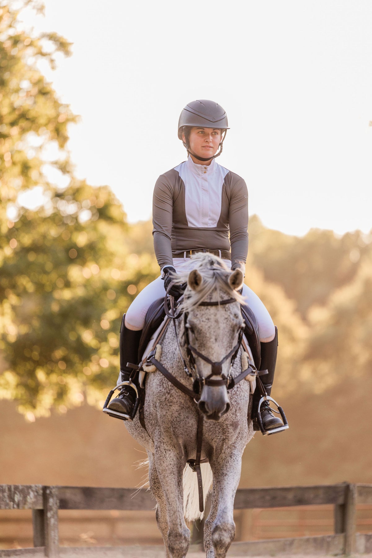 Saddle Taupe Competition Top