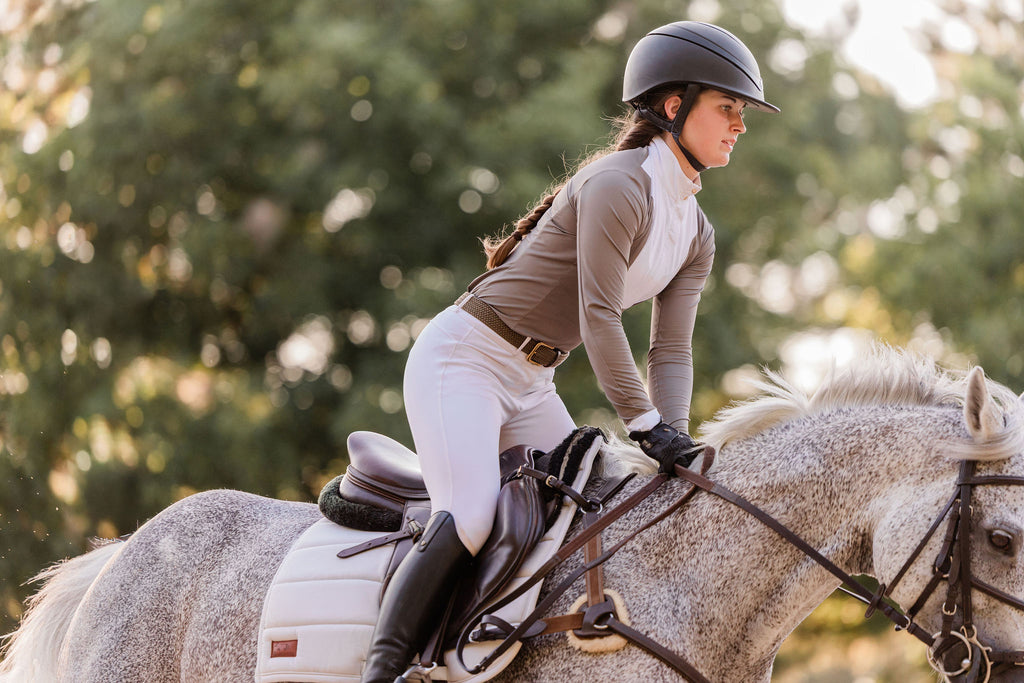 Saddle Taupe Competition Top