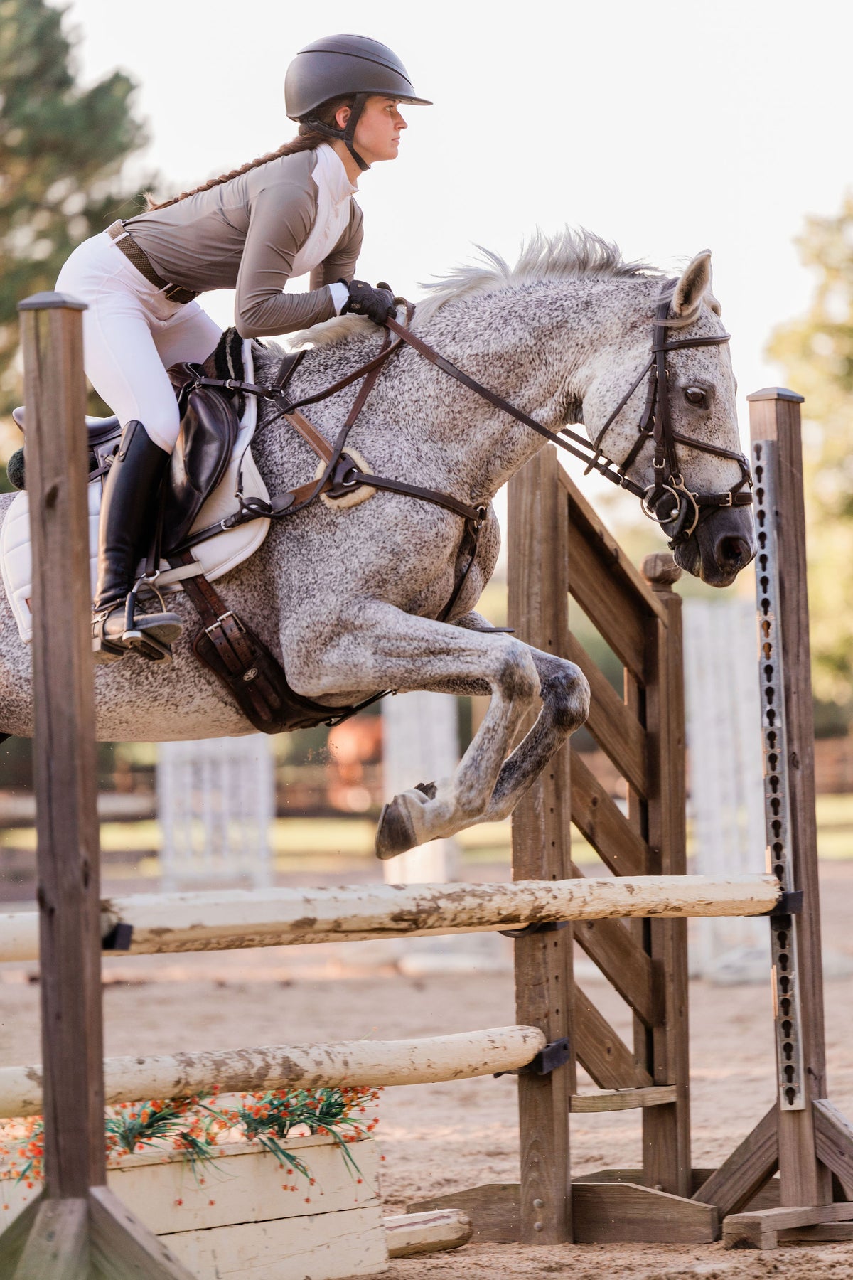 Saddle Taupe Competition Top