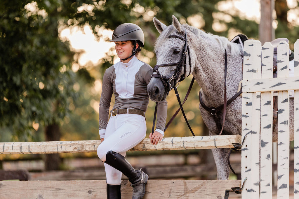 Saddle Taupe Competition Top