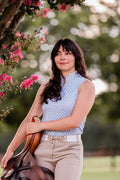 Blue Sleeveless Riding Top