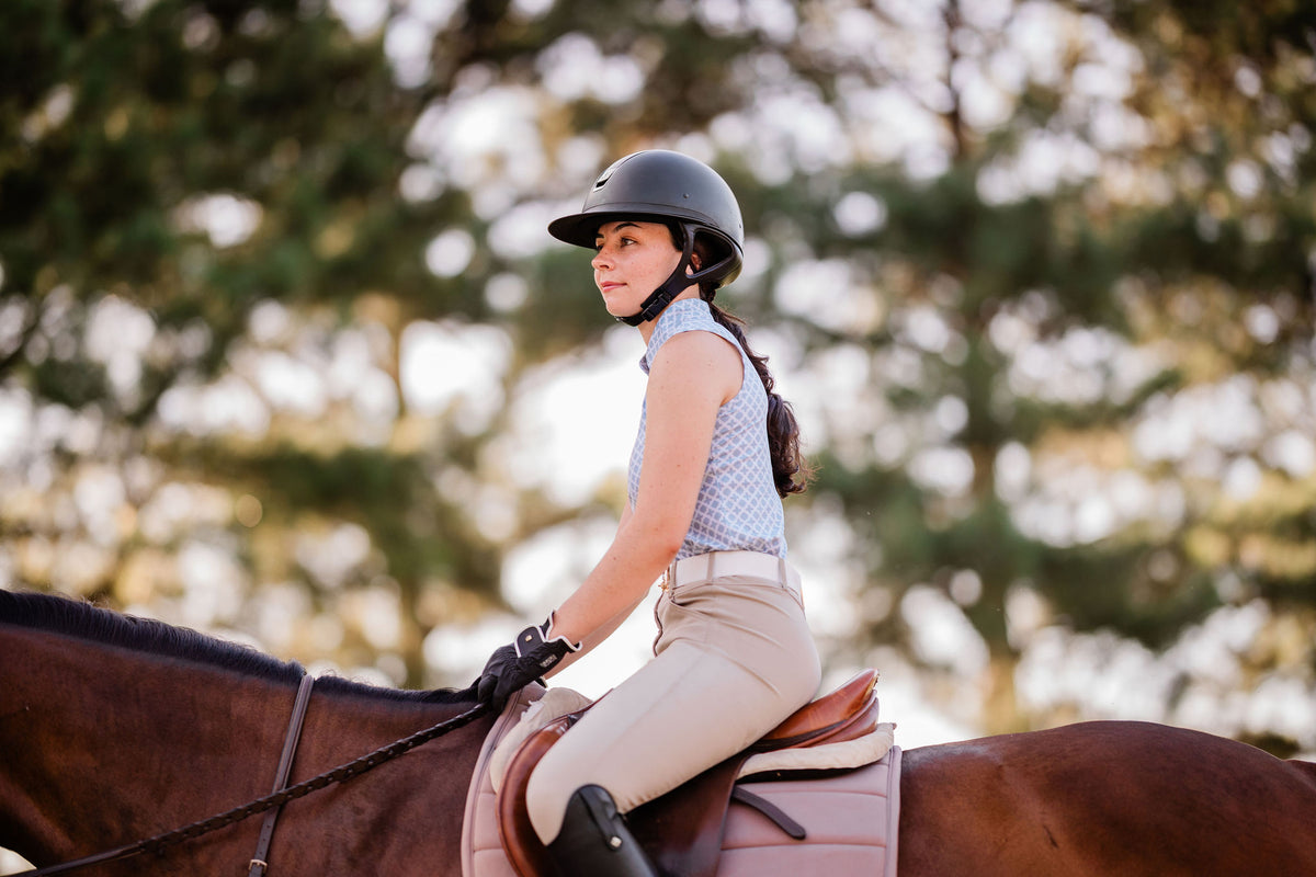 Blue Sleeveless Riding Top