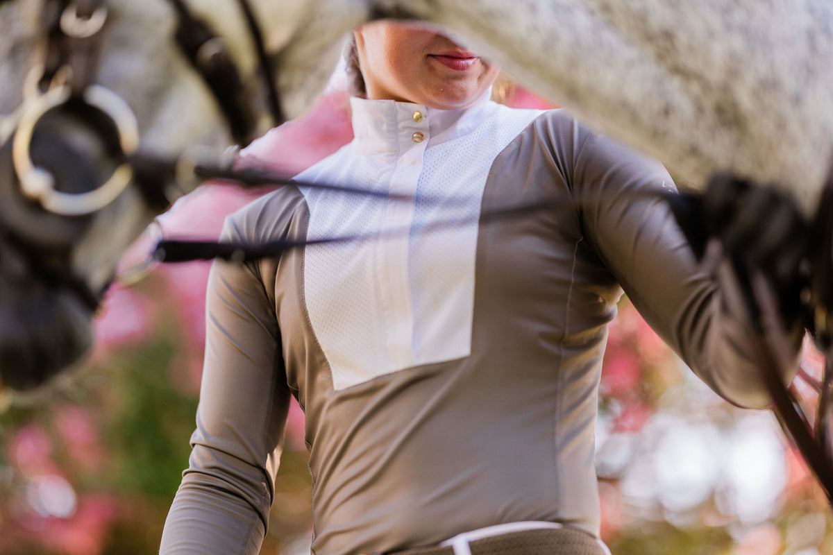 Saddle Taupe Competition Top