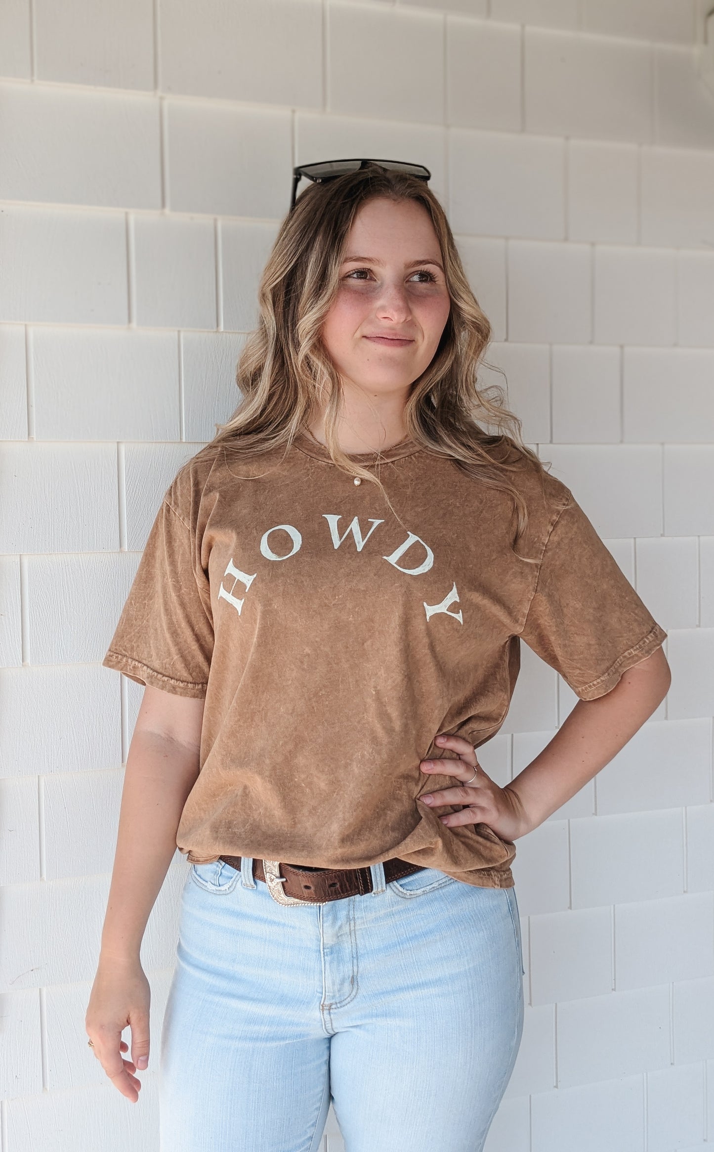 Howdy Mineral Washed Graphic Top