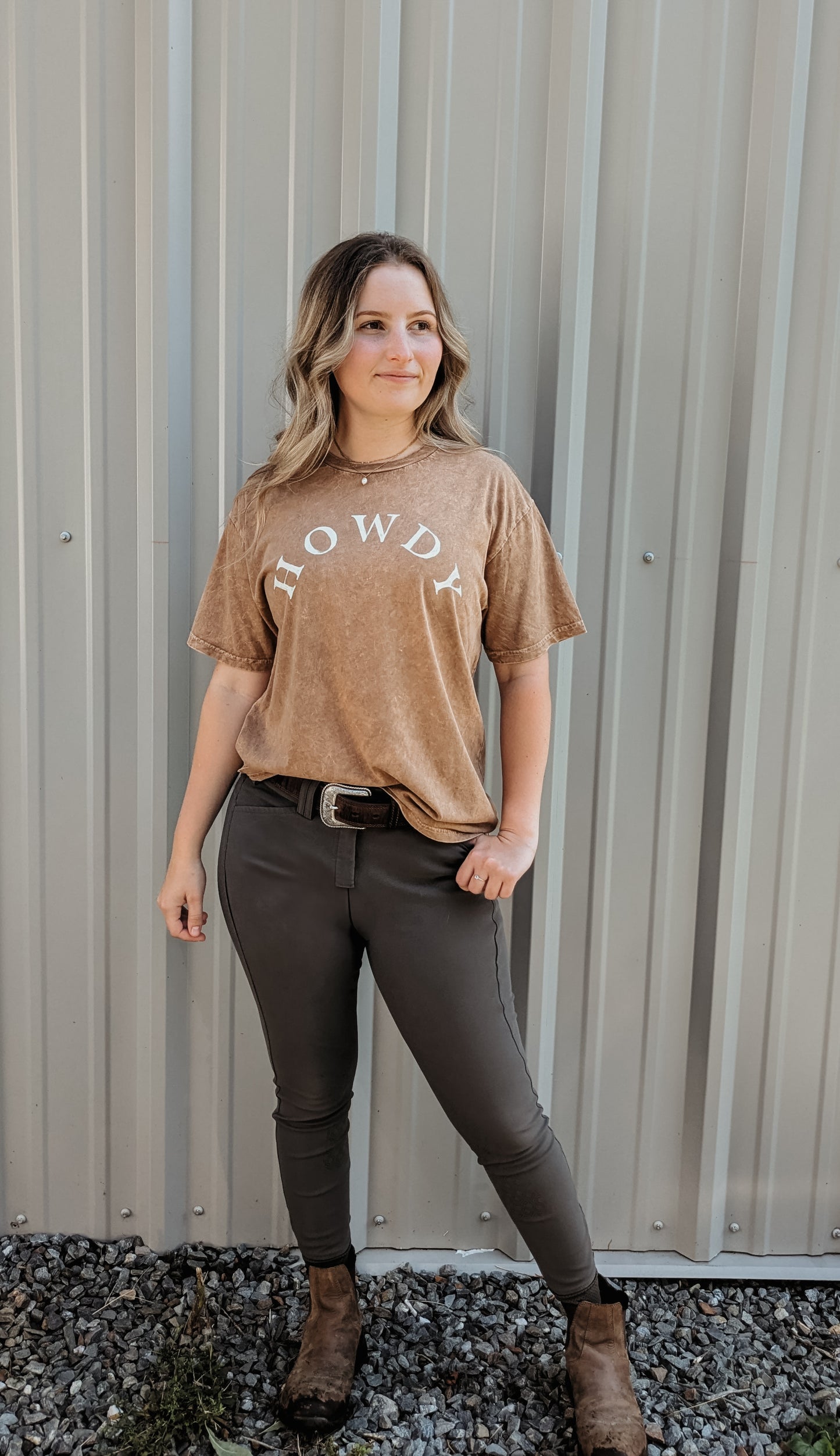 Howdy Mineral Washed Graphic Top