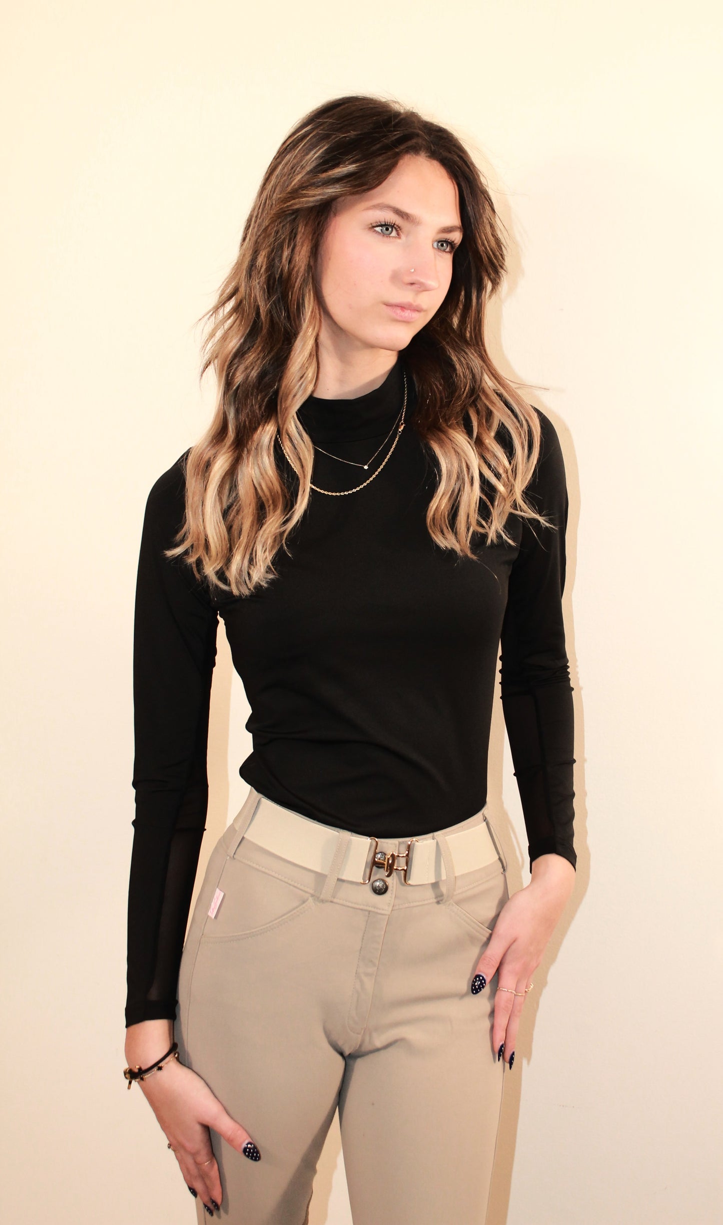 Cream Surcingle Belt