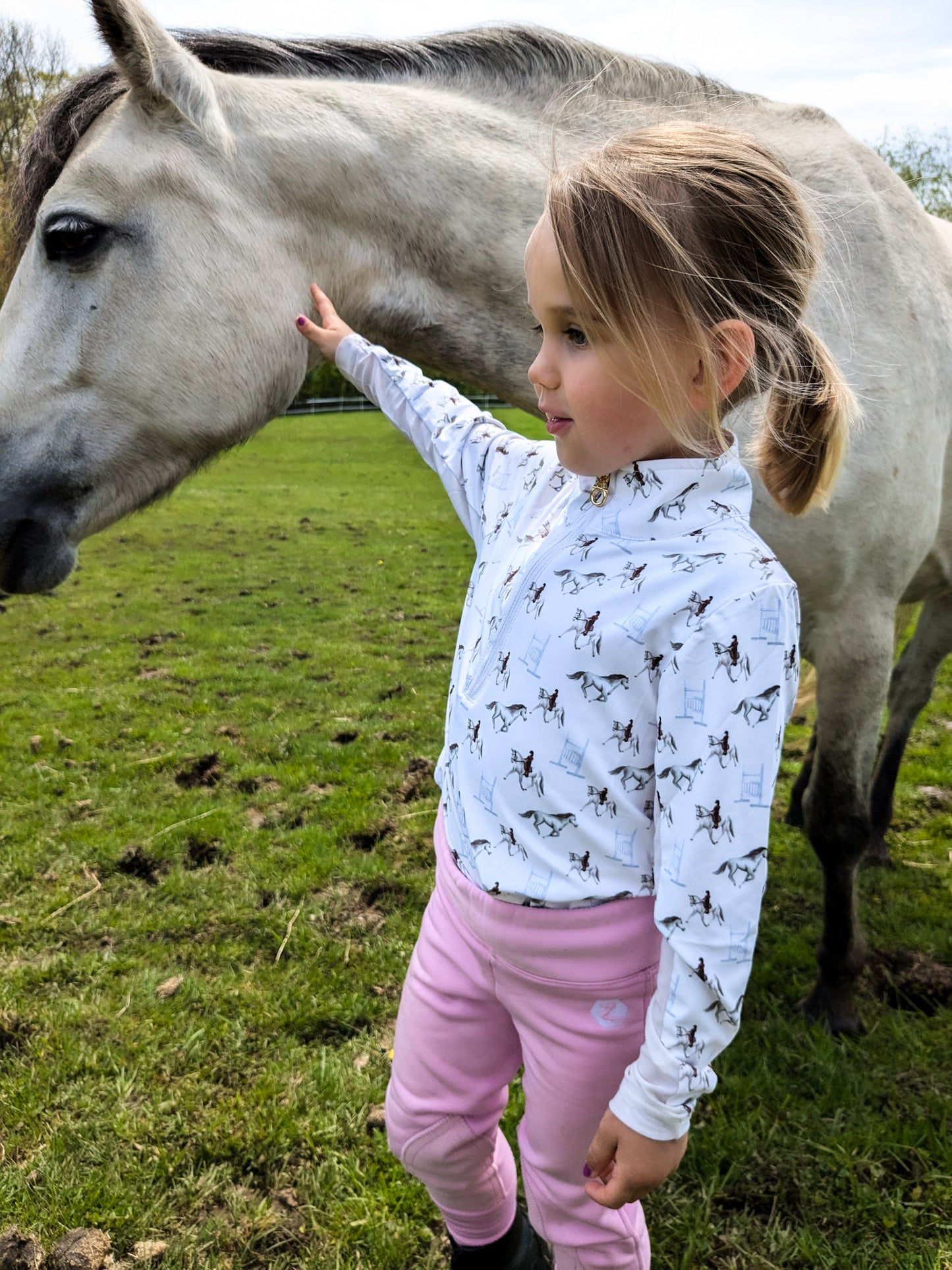 Youth Grey Horse Sun Shirt