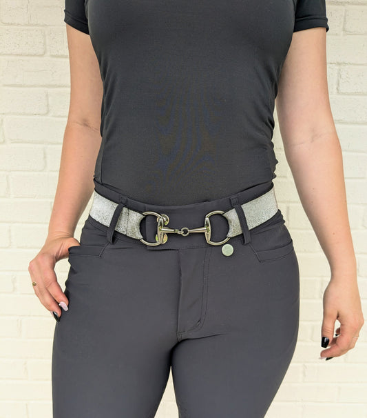 Silver Sparkle Snaffle Belt