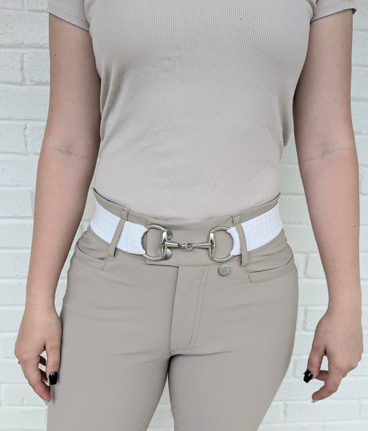 White Snaffle Belt