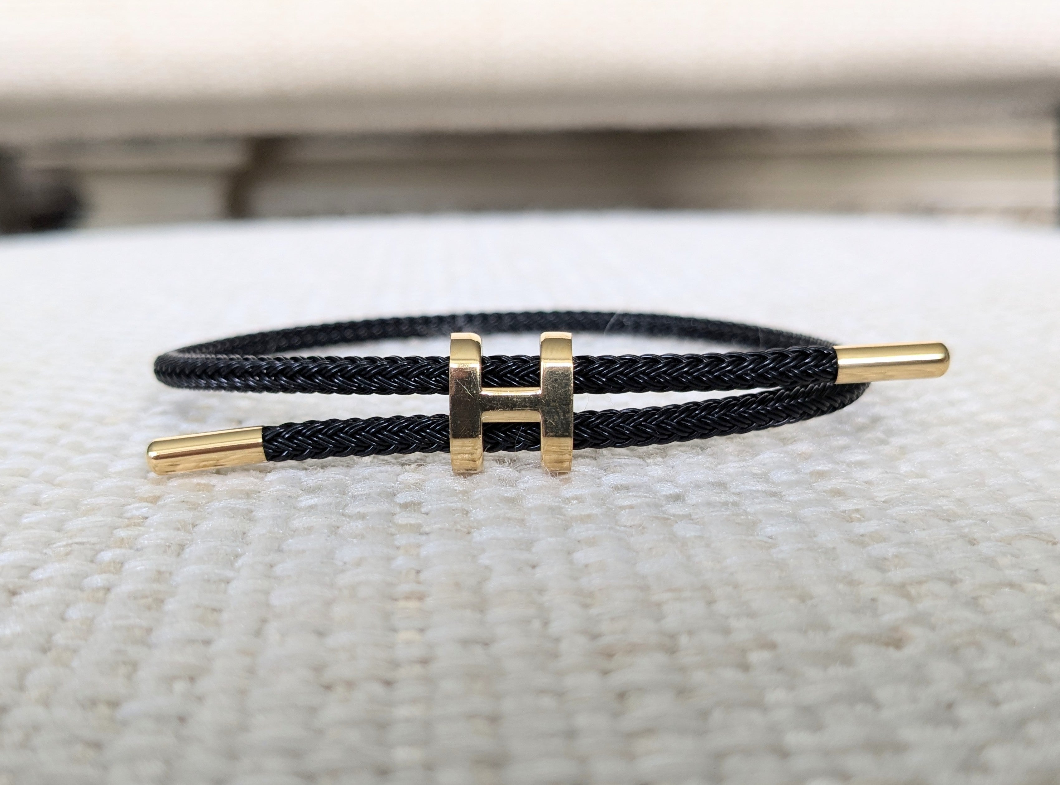 Black H Bracelet