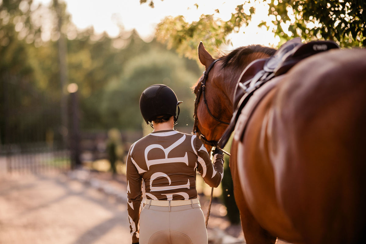 Mocha Monogram Top