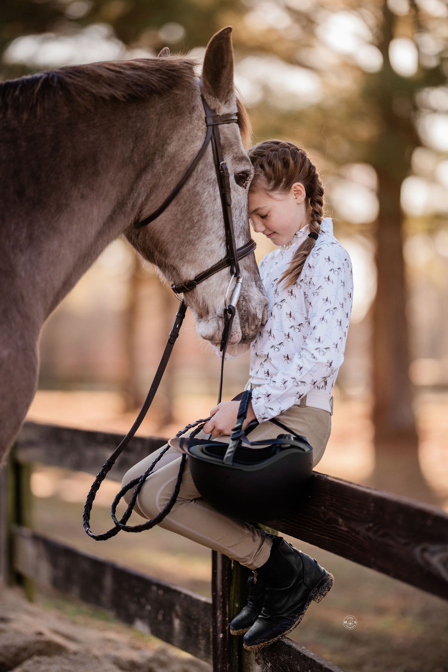 Youth Grey Horse Sun Shirt