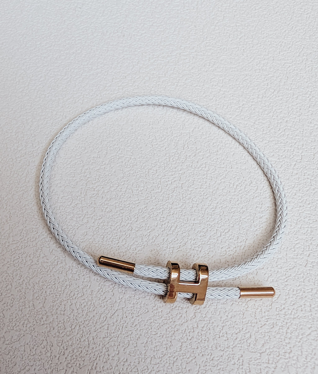 White H Bracelet