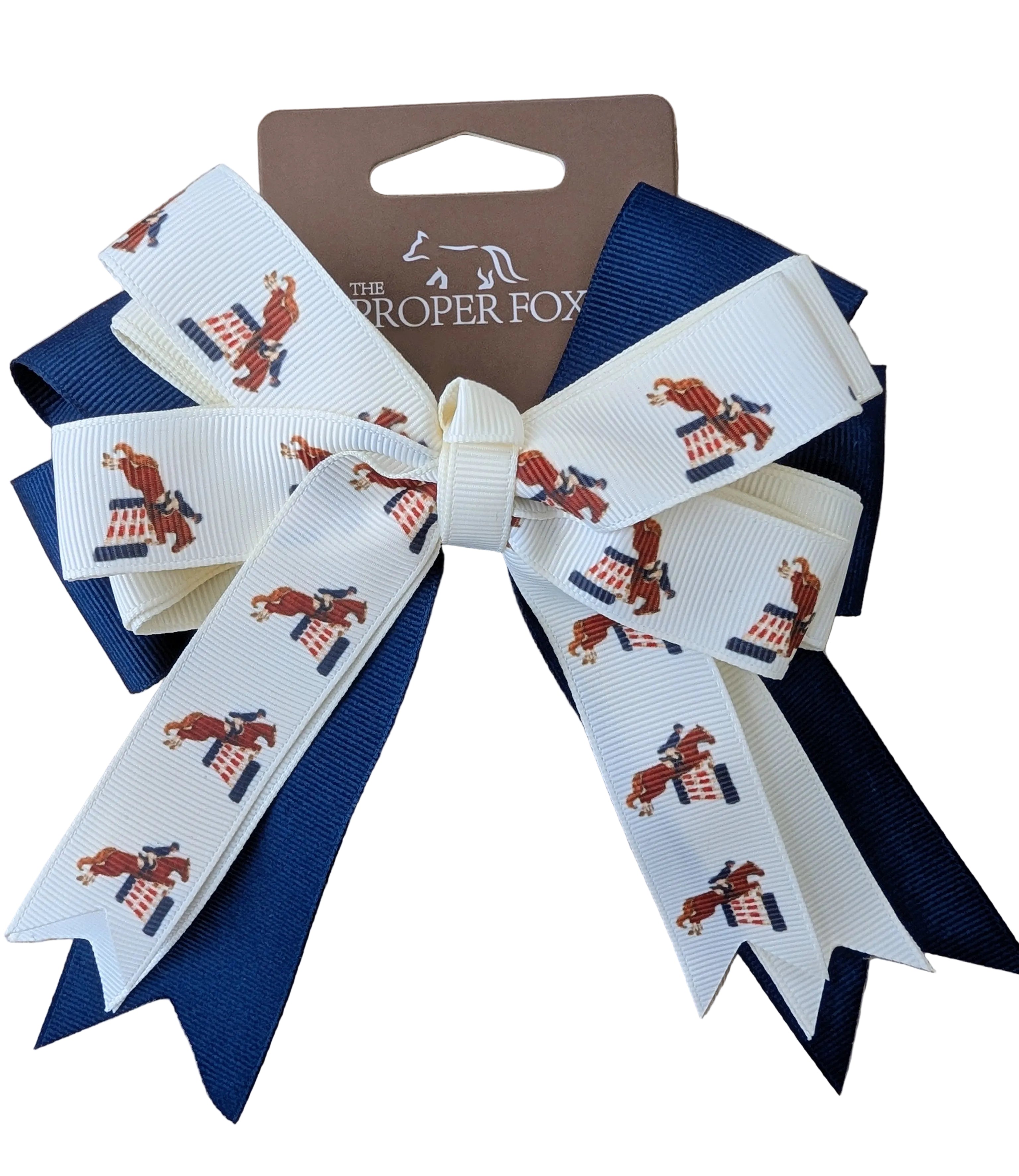 Equestrian Horse Show Bow, Jumping Horse Pattern