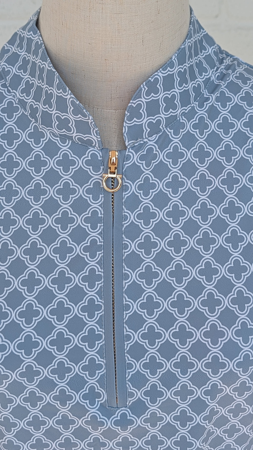 Soft Blue Sleeveless Riding Top