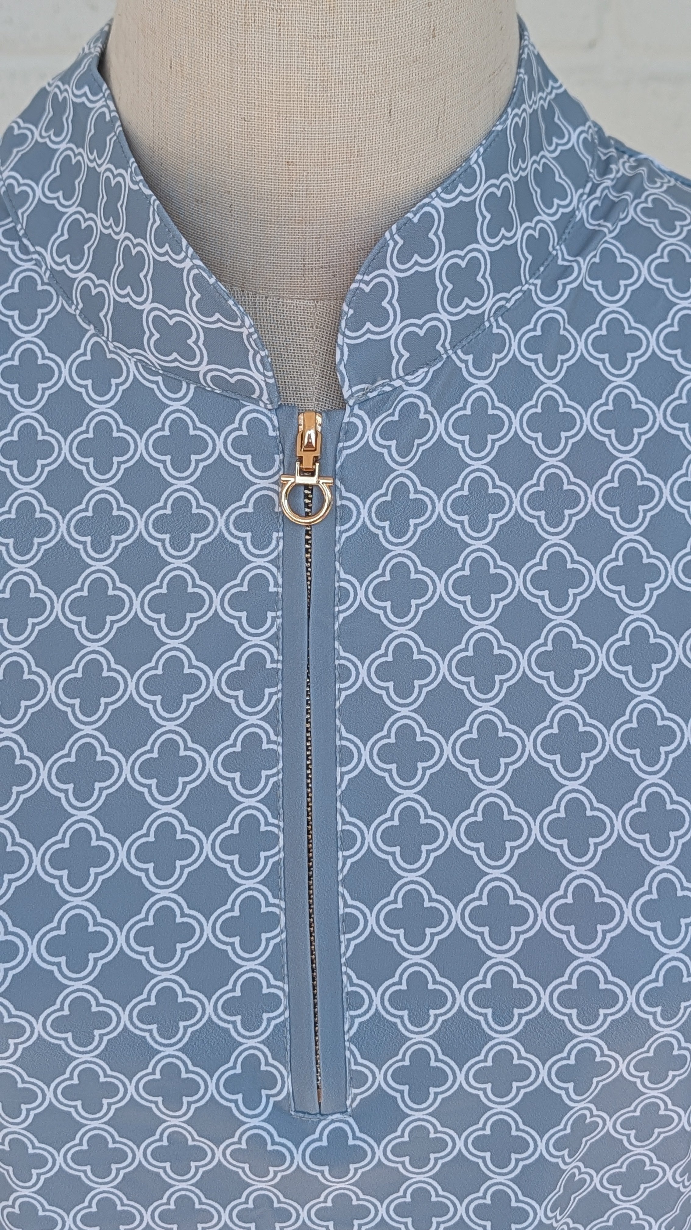 Soft Blue Sleeveless Riding Top