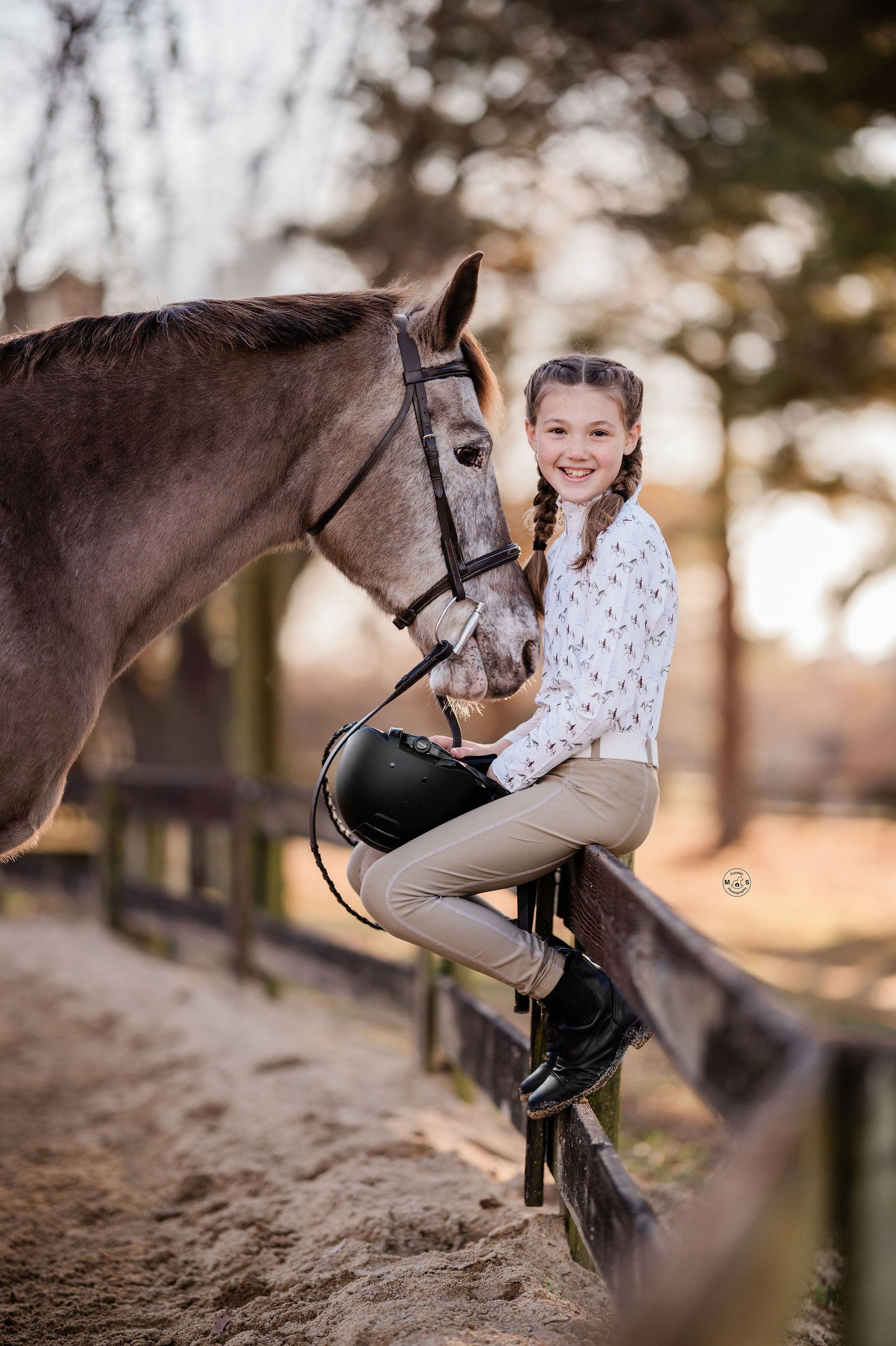 Youth Grey Horse Sun Shirt