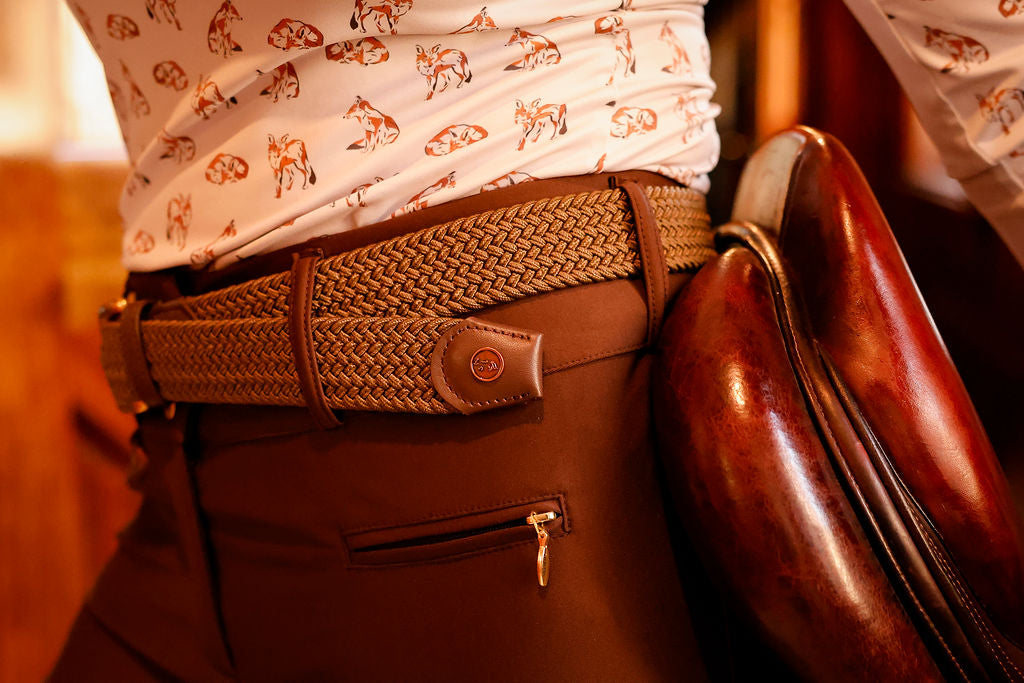 Bridle Brown Braided Belt