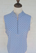 Soft Blue Sleeveless Riding Top