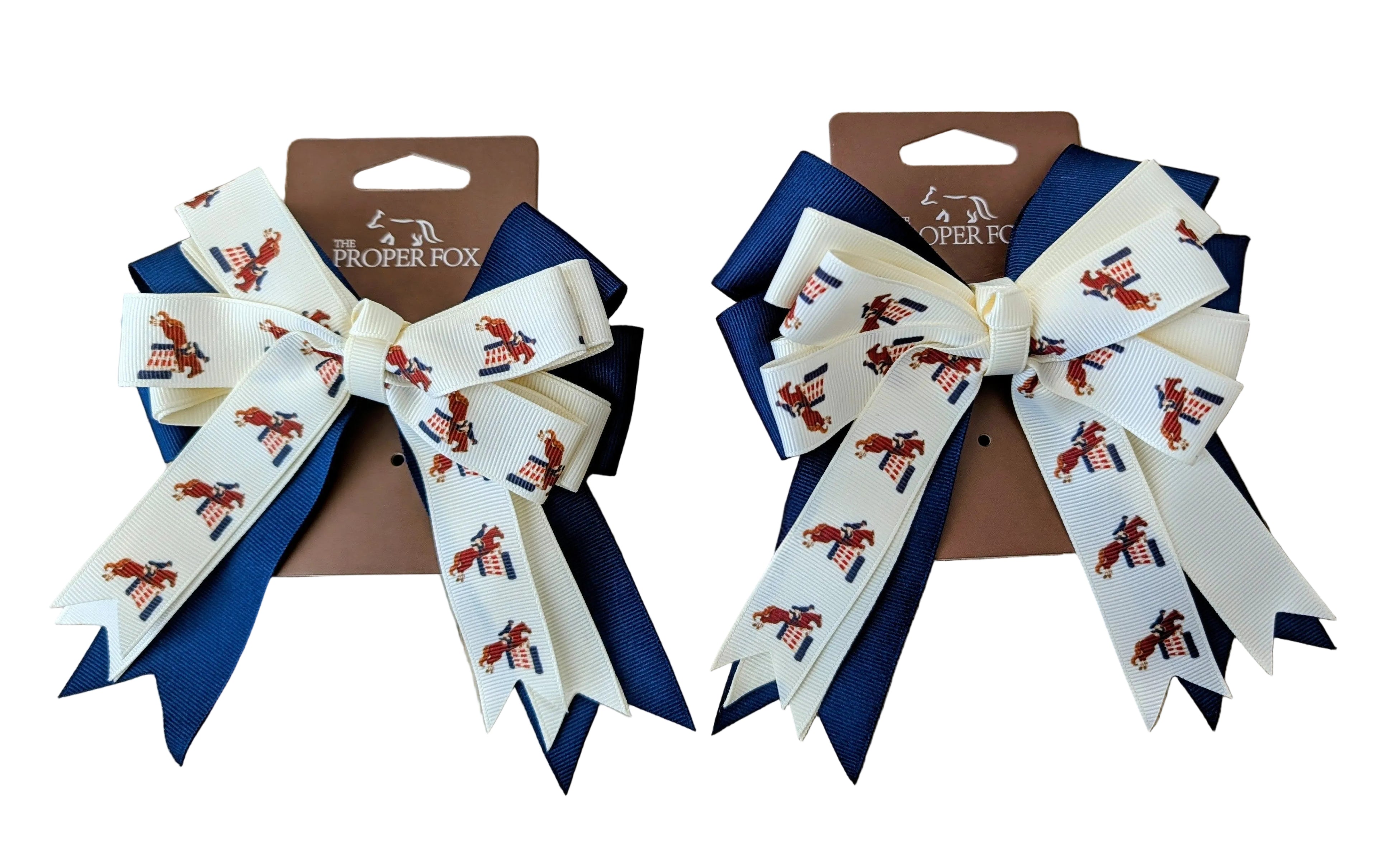 Equestrian Horse Show Bow, Jumping Horse Pattern