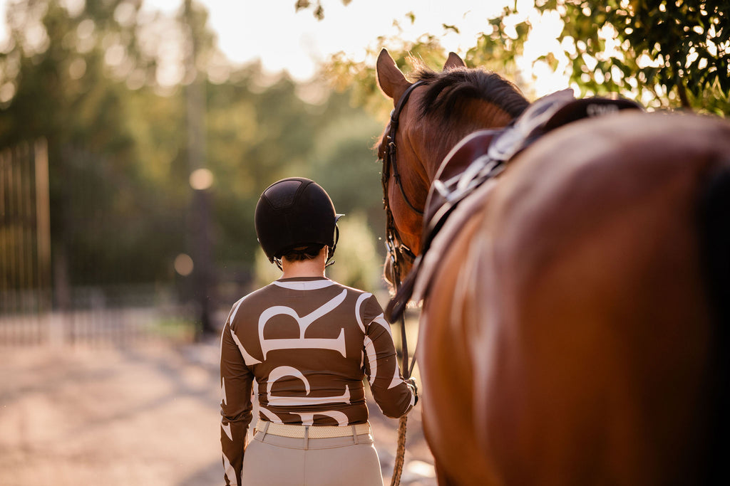 Mocha Monogram Top